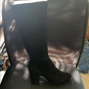 I•N•C suede heeled boots